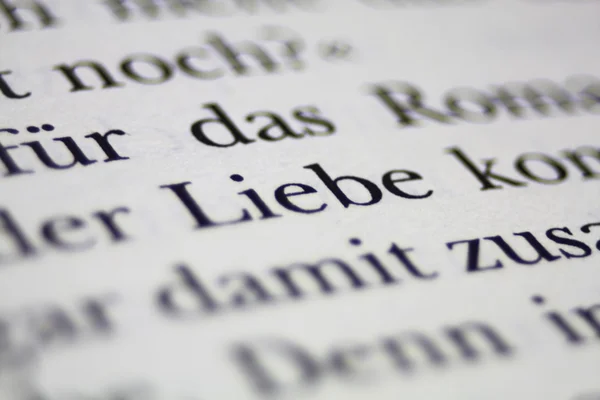 Word love in german language — Stock Photo, Image