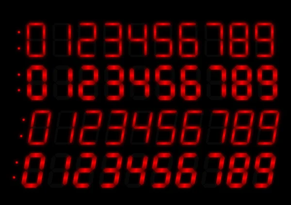 시계 라디오 빨간 숫자 — 스톡 벡터