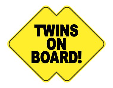 Twins on board clipart