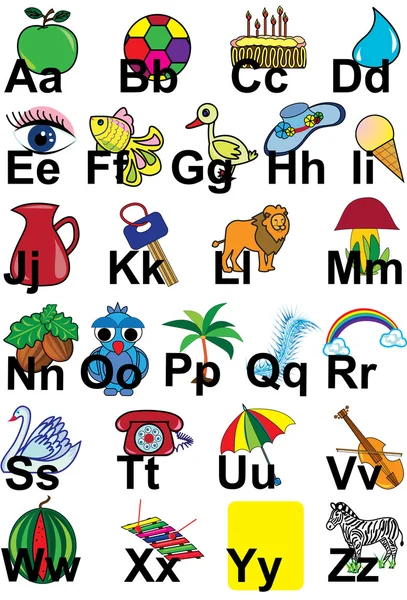 Engelska alfabetet Stockillustration