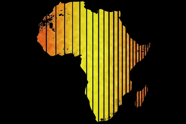 Kaart van Afrika — Stockfoto