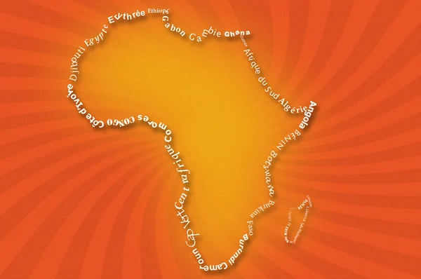 アフリカ地図 typograhpy — ストック写真