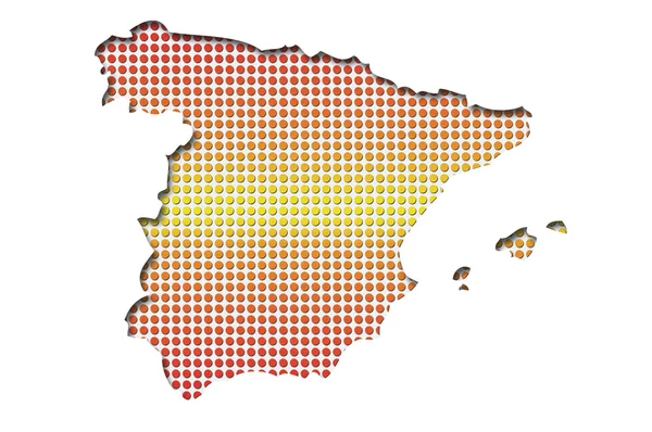 Karta över Spanien — Stockfoto