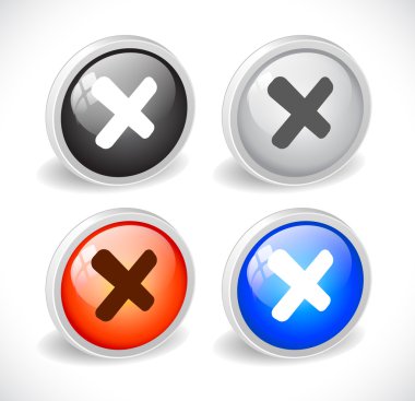 Color 3d buttons for web. clipart