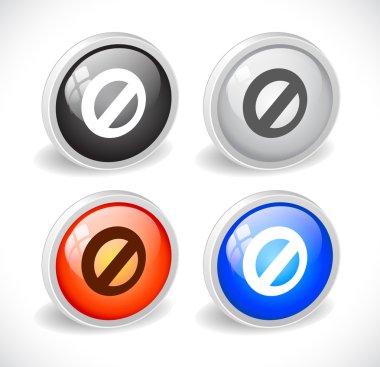 Color 3d buttons for web. clipart