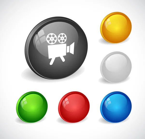 3d renk düğmeleri web için. — Stok Vektör
