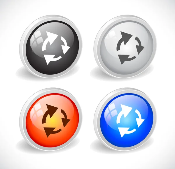 Botones de color 3d para web . — Vector de stock