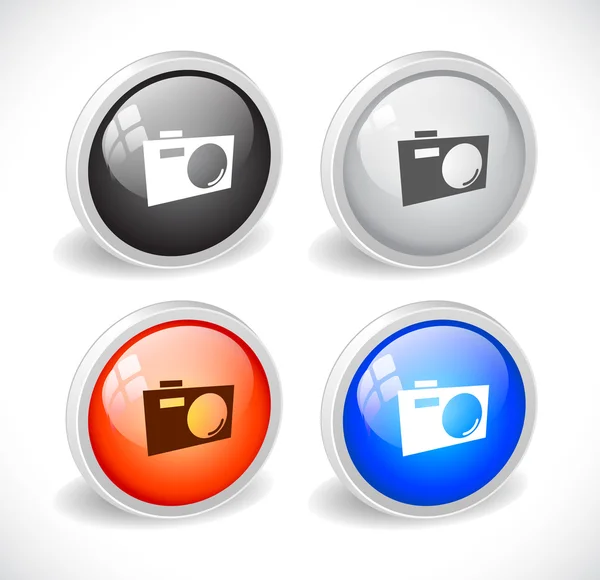 Stock vector Color 3d buttons for web.