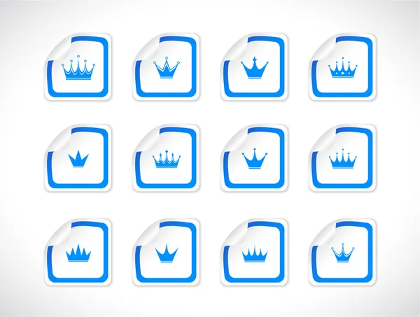 Stickers avec icônes. Vecteur . — Image vectorielle