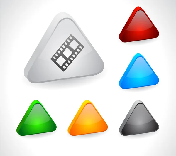 Color 3d buttons for web. — Stock Vector
