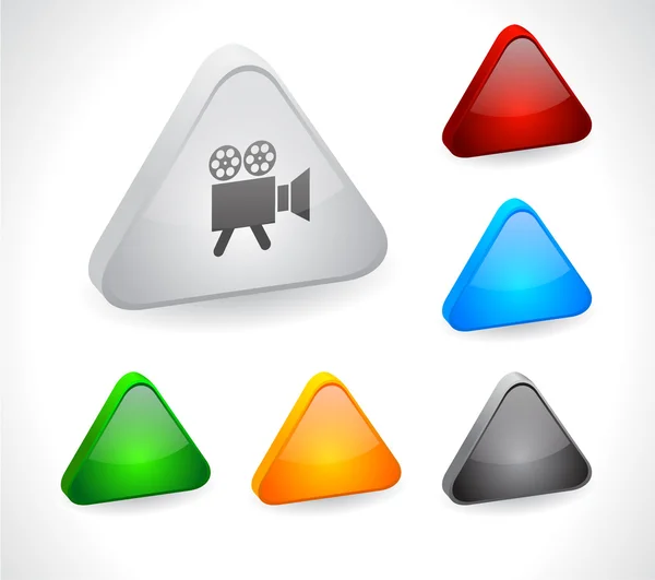 3d renk düğmeleri web için. — Stok Vektör