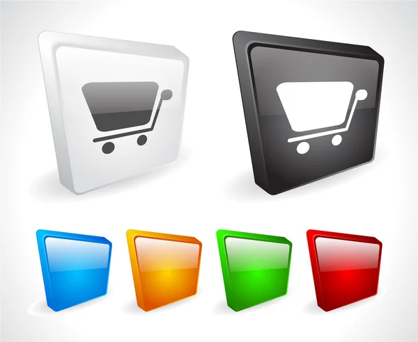 Botões 3D de cor para web . — Vetor de Stock