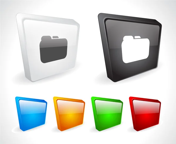 Botones de color 3d para web . — Vector de stock