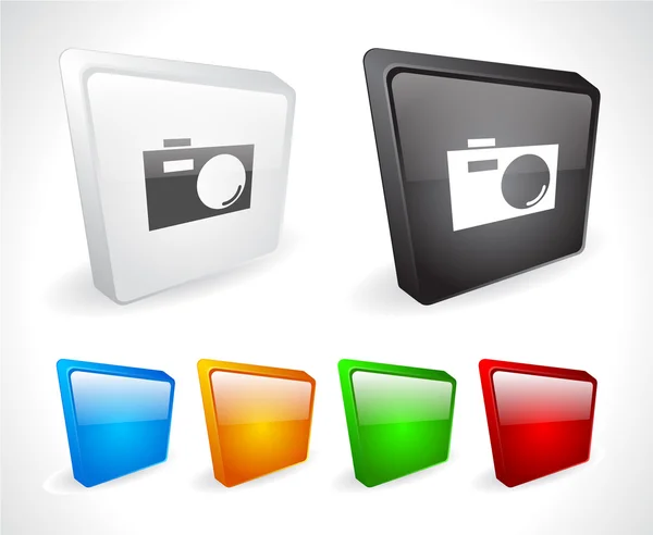 Botones de color 3d para web . — Archivo Imágenes Vectoriales