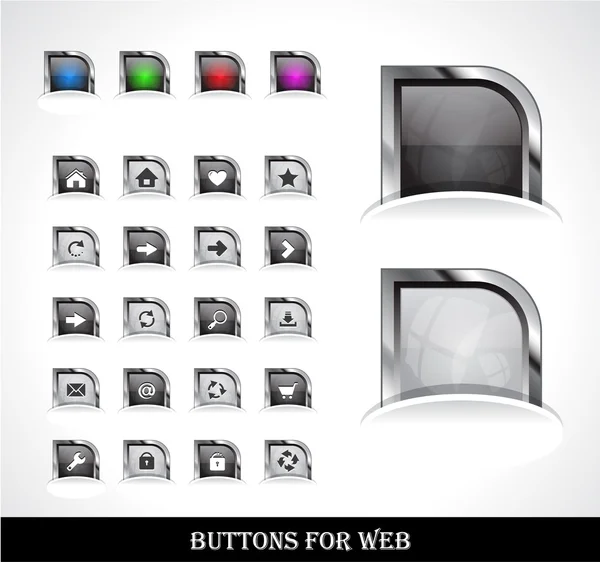 Web-Buttons packen — Stockvektor