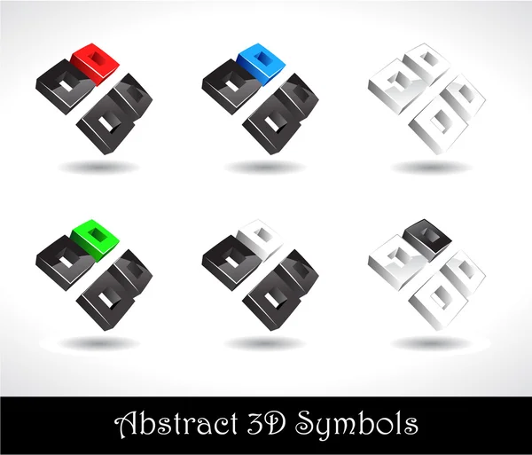Forme 3D abstraite colorée — Image vectorielle