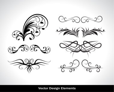 Vector set of design elements clipart