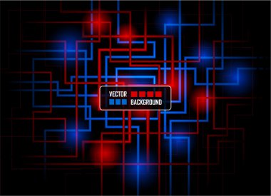 Vector hi-tech concept against dark background clipart