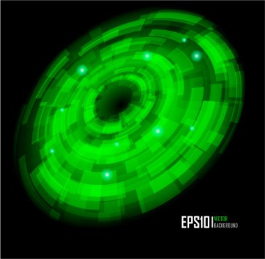 Abstract Techno Circle background. Eps 10. clipart