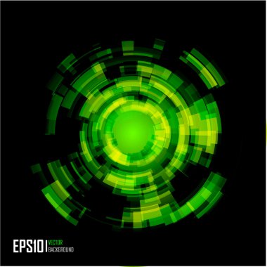 Abstract Techno Circle background. Eps 10. clipart