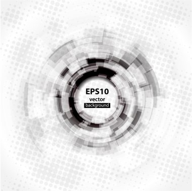 Abstract Techno Circle background. Eps 10. clipart