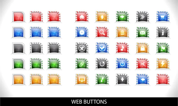 Paquete botones Web — Archivo Imágenes Vectoriales