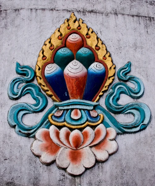 Буддийская лепнина — стоковое фото