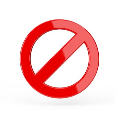 Red forbidden sign clipart