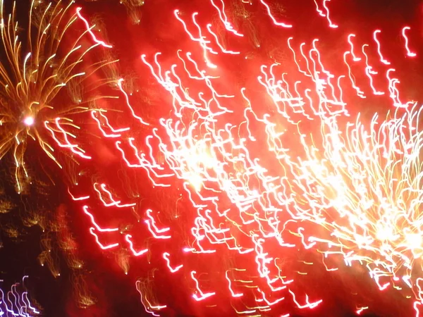 Fuochi d'artificio con struttura interessante — Foto Stock
