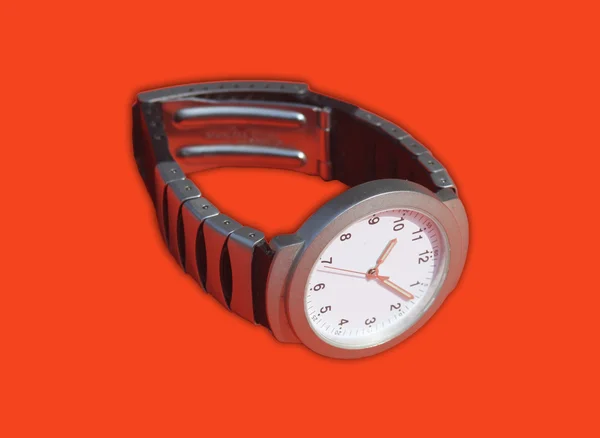 Odražené hodinky s čísly — Stock fotografie