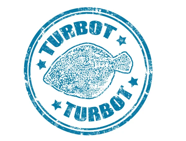 Turbot stamp — Stock Vector