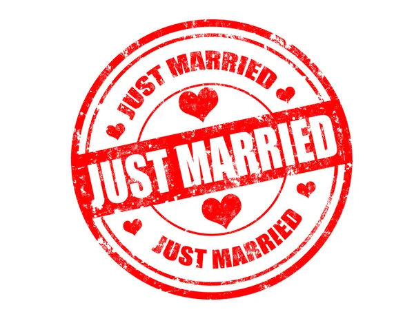 Juste marié timbre — Image vectorielle