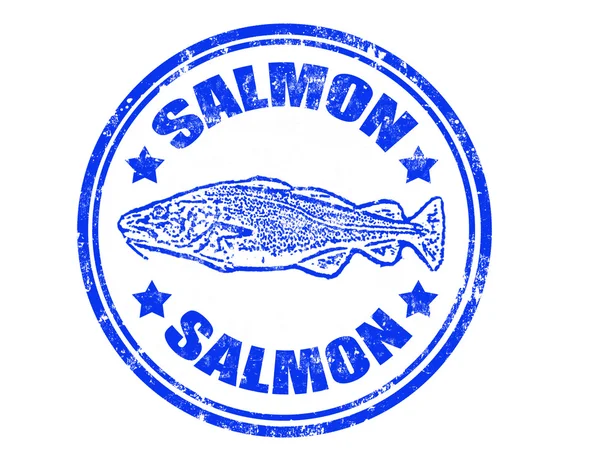 Carimbo de salmão — Vetor de Stock