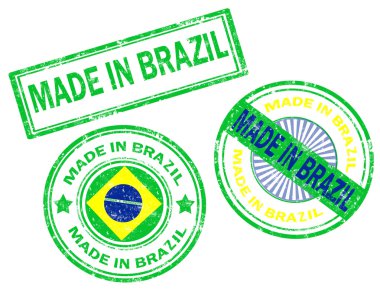 Made in Brazil stamp clipart