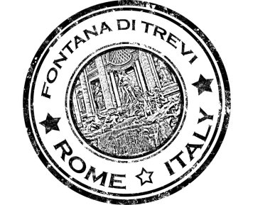 Fontana di trevi stamp clipart