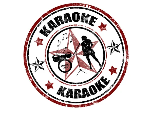 Carimbo de karaoke —  Vetores de Stock