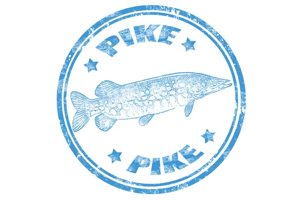 Pike stamp — Stock Vector