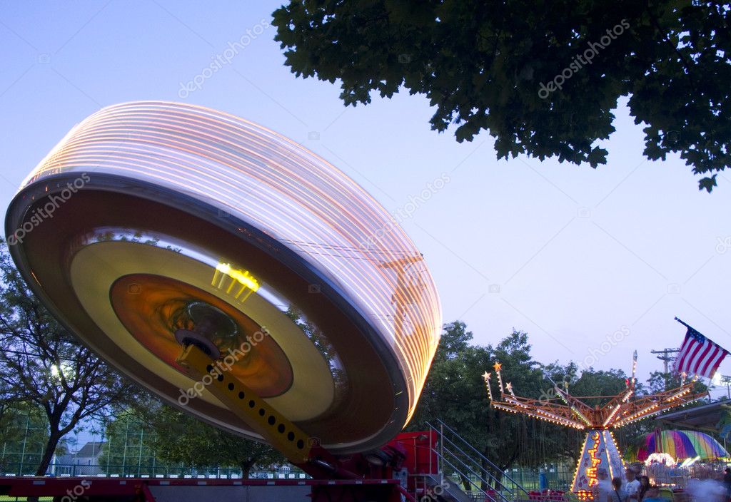 Spinning Ride at the Amusement Park — Stock Photo © jackai #5825621