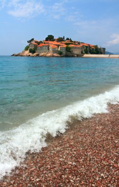 Sveti stefan (st. stefan) Adası-tesisi Adriyatik Denizi'nde, montene