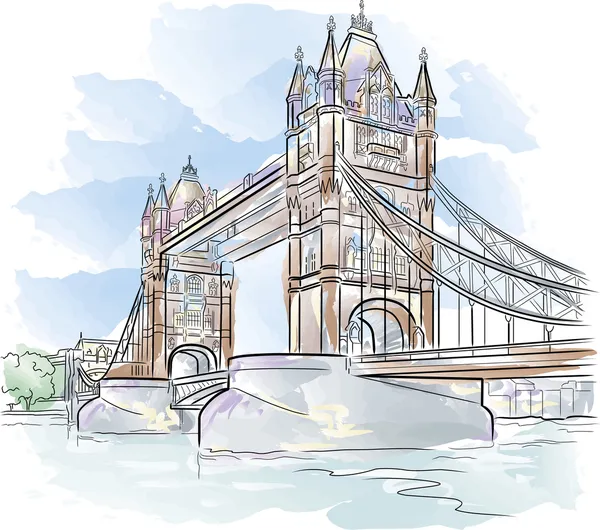 Tower Bridge in London — Stockvektor