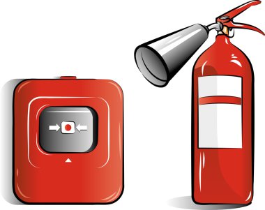 Drawing of the co2 fire extinguisher clipart