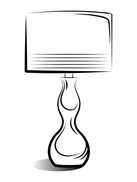 Dibujo de la lámpara, ilustración vectorial — Vector de stock