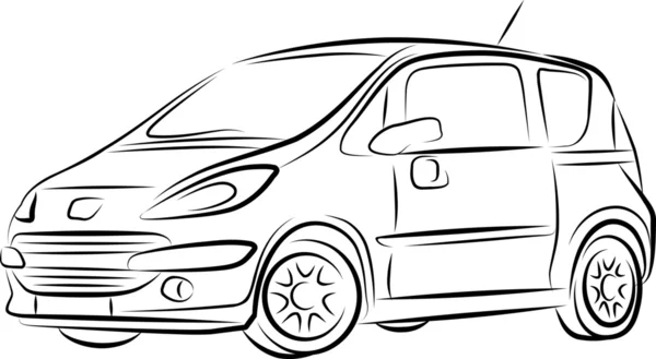 Dibujo del coche — Vector de stock
