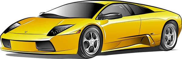 黄色の高価な車 — ストックベクタ