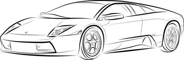 Dibujo del coche caro — Vector de stock