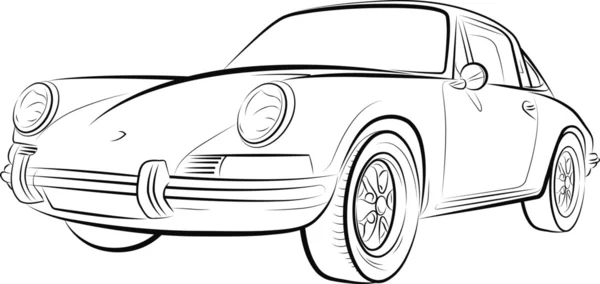 高価な車の図面 — ストックベクタ