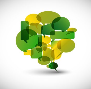 Big green speech bubble clipart