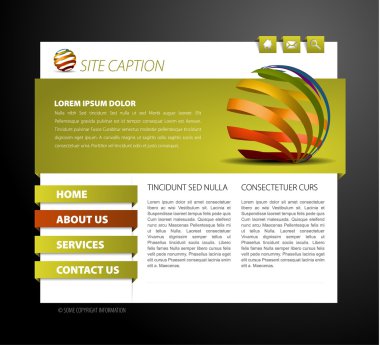 Modern web page template clipart