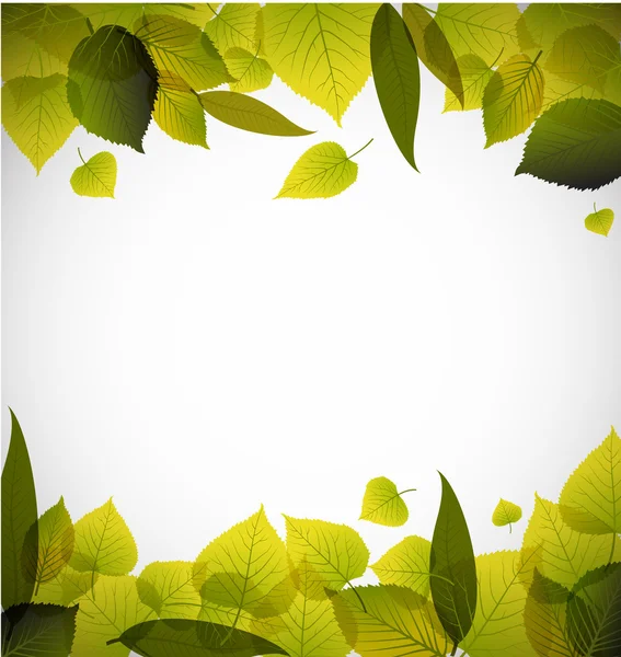 Lente leafs abstracte achtergrond — Stockvector