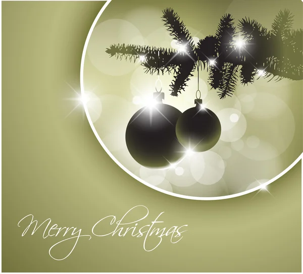 Silueta vectorial de un árbol de Navidad — Archivo Imágenes Vectoriales